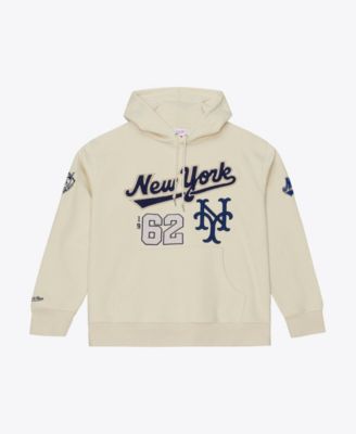 Men's Mitchell Ness Cream New York Mets Yacht Rock Fleece Hoodie