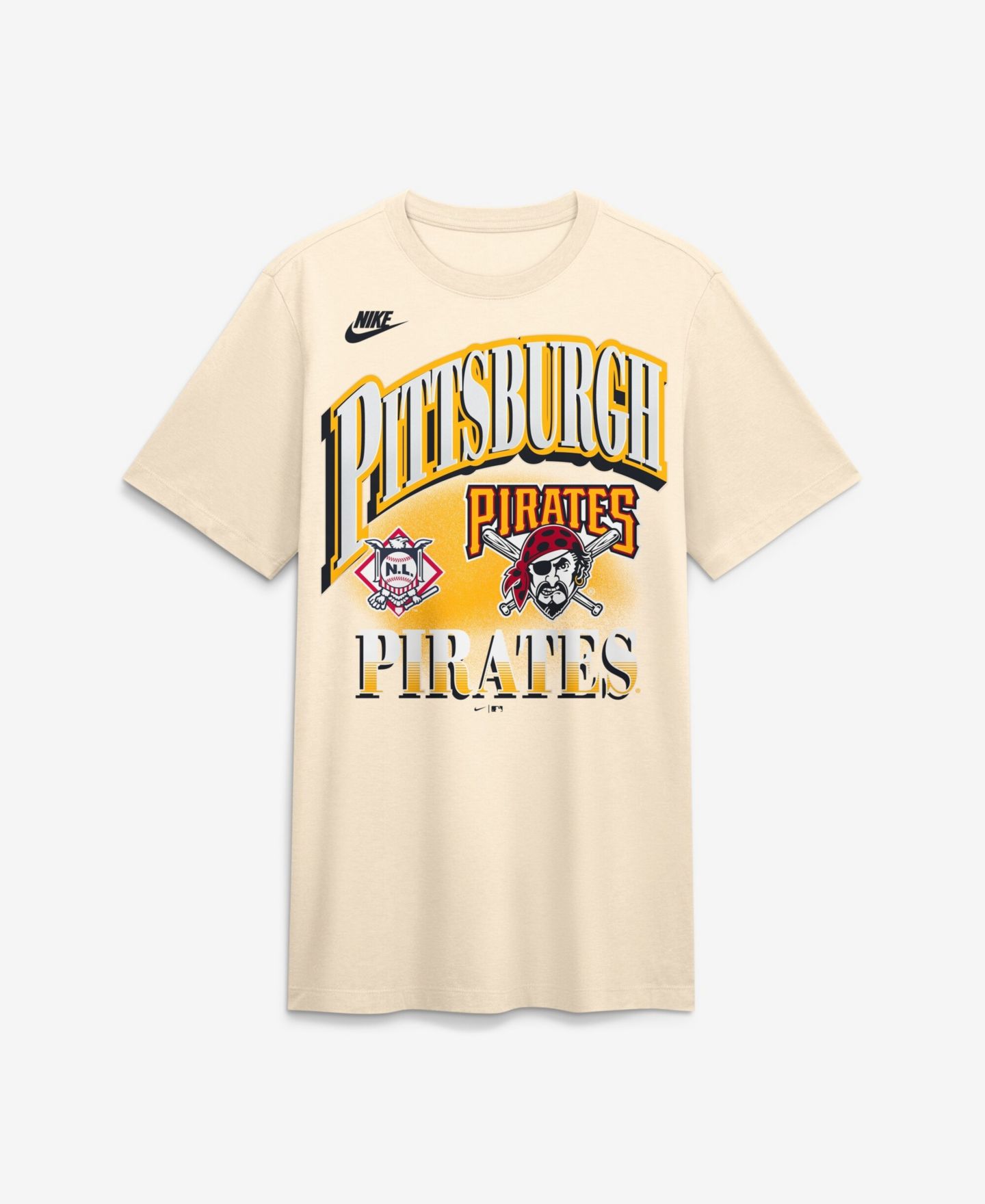 Мужская футболка Nike Natural Pittsburgh Pirates Vintage Tri-Blend — фото 1
