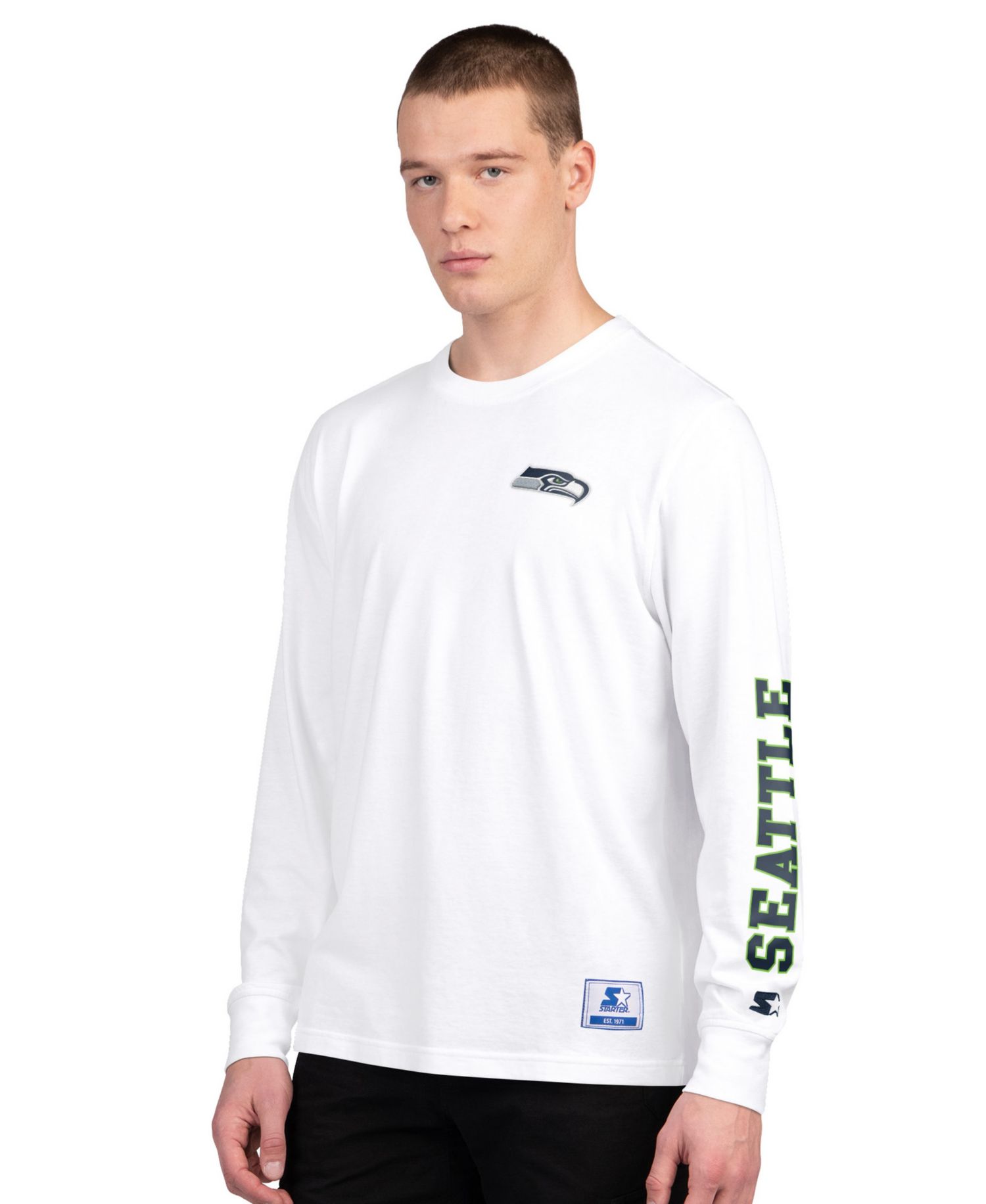 Men's College Navy/White Seattle Seahawks Short Sleeve Long Sleeve Combo Pack T-Shirt