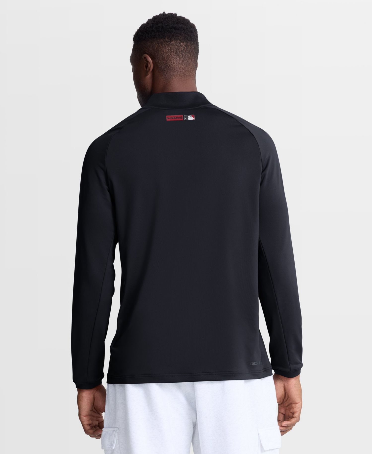 Men's Navy Cleveland Guardians Authentic Collection Dri-FIT Raglan Half-Zip Pullover