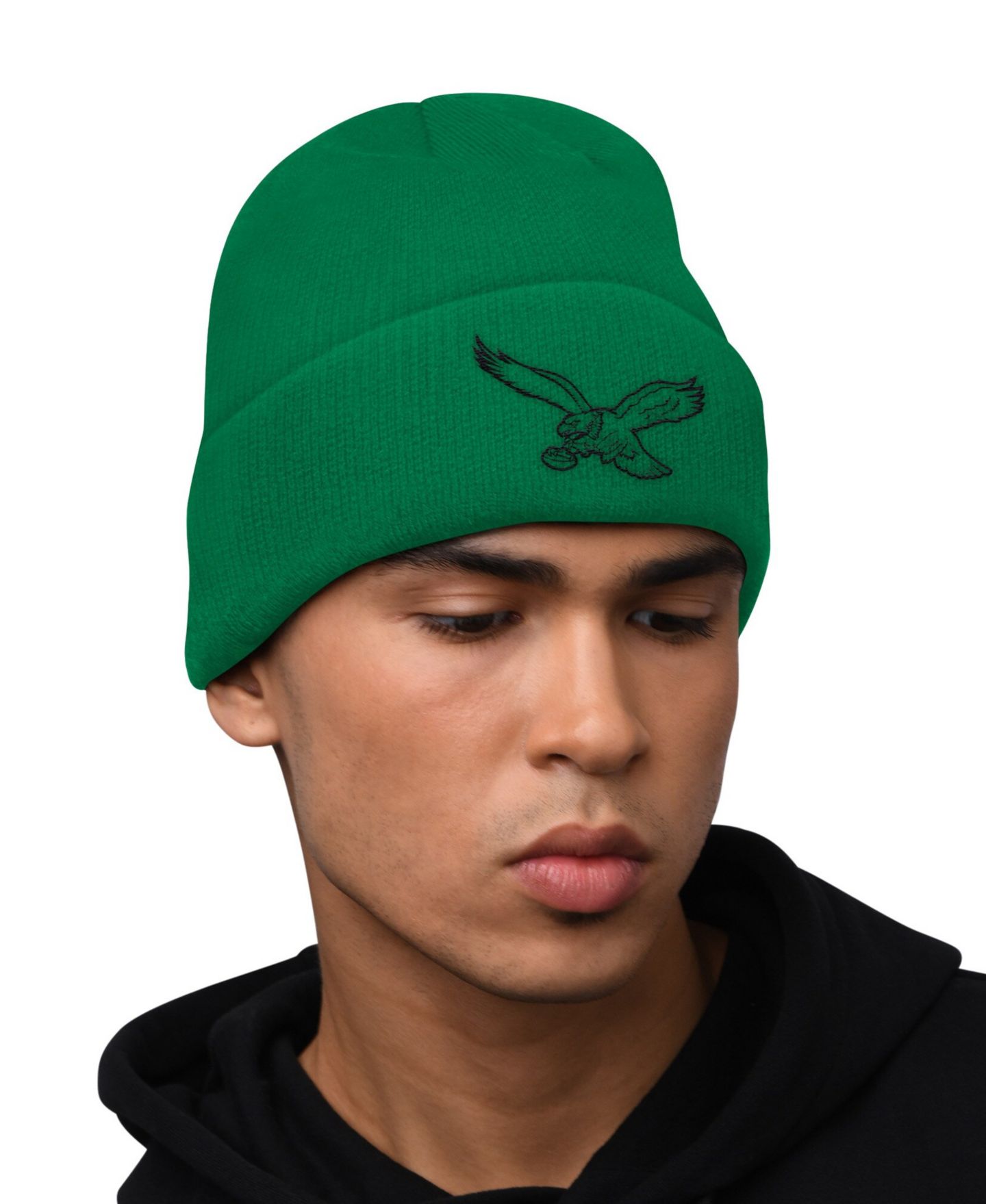 Мужские худи Starter Green Philadelphia Eagles and Cuffed Knit Hat Combo Pack — фото 3