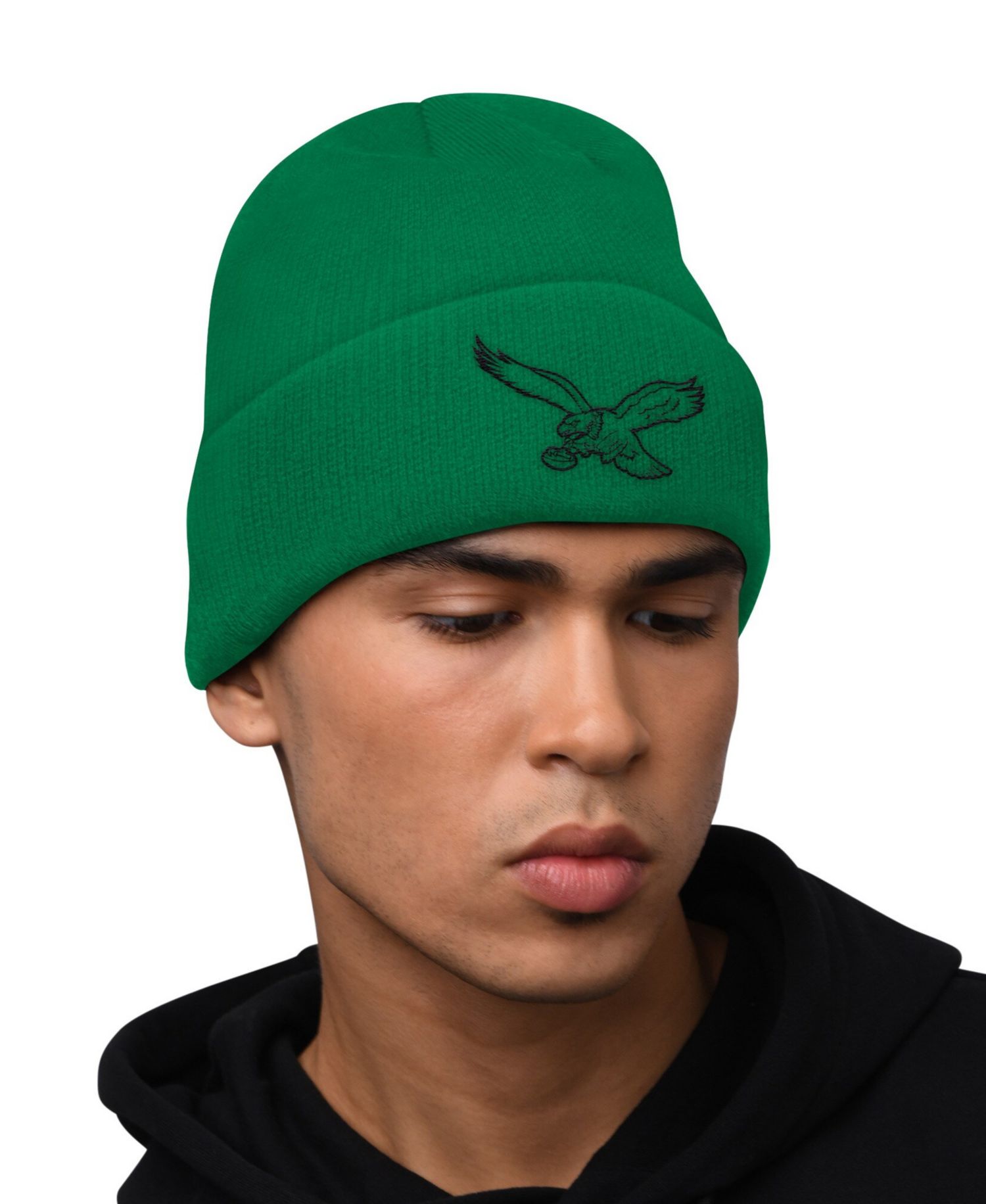 Men's Green Philadelphia Eagles Hoodie and Cuffed Knit Hat Combo Pack