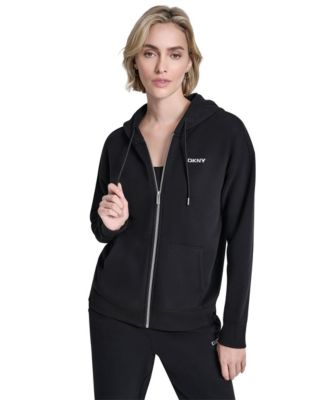 Women's New York Knicks Metallic Bubble Logo Full-Zip Hoodie