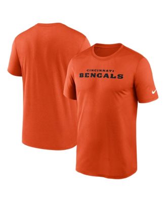 Men's Orange Cincinnati Bengals Primetime Legend Wordmark Dri-FIT T-Shirt