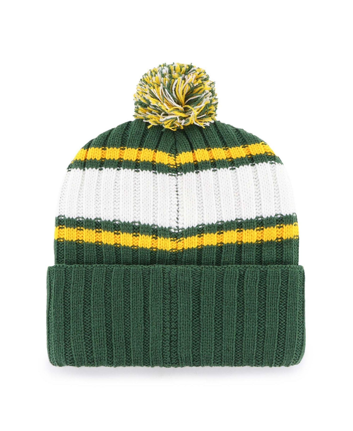 Men's Green Oakland Athletics Plateau Cuffed Knit Hat with Pom