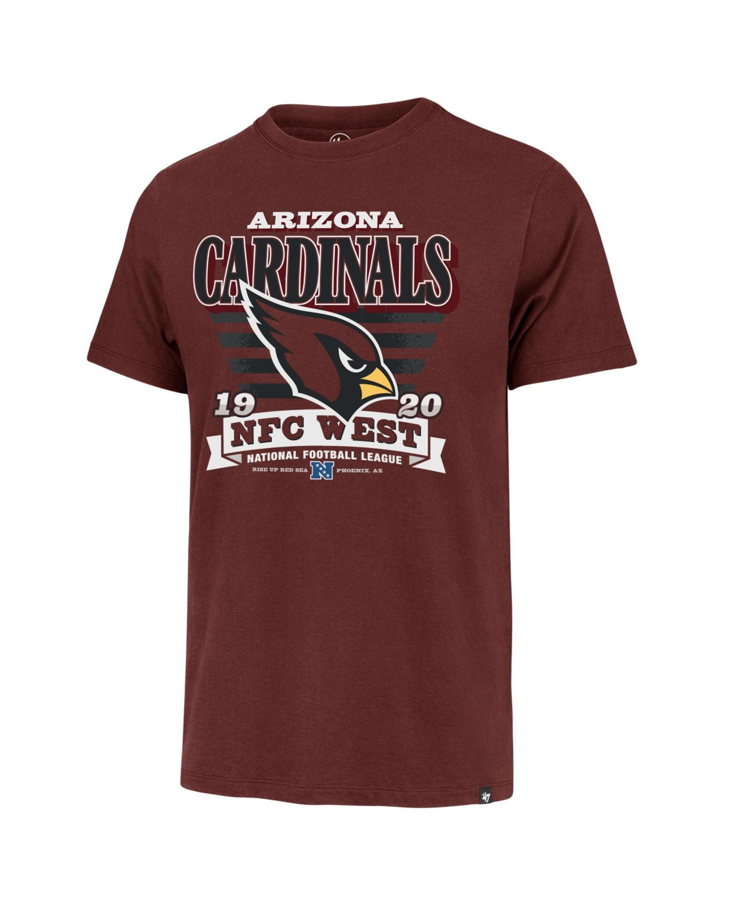 Men's Cardinal Arizona Cardinals Stripe Splash Franklin T-Shirt