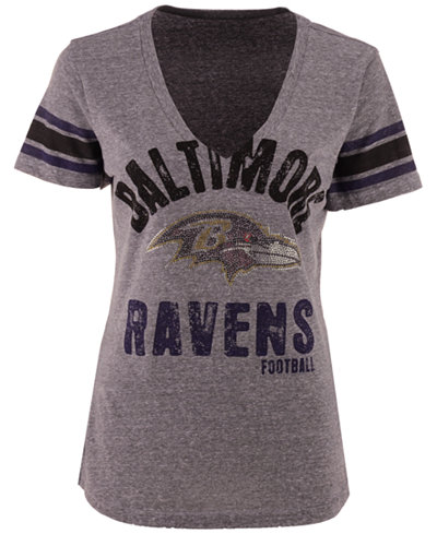 G3 Sports Women's Baltimore Ravens Any Sunday Rhinestone T-Shirt