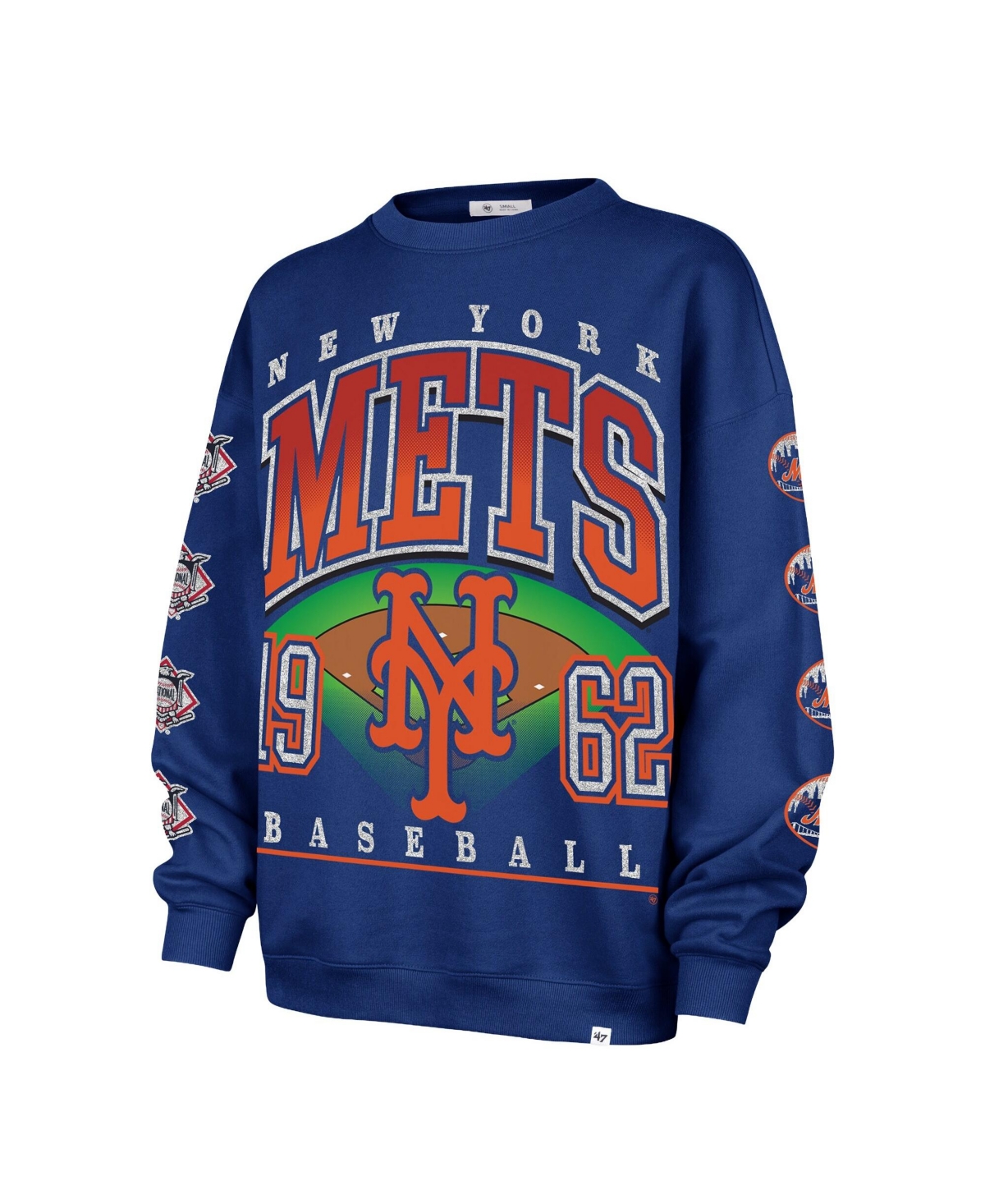 '47 Brand Women's New York Mets Trendy Team Go Big Oversized Sweatshirt