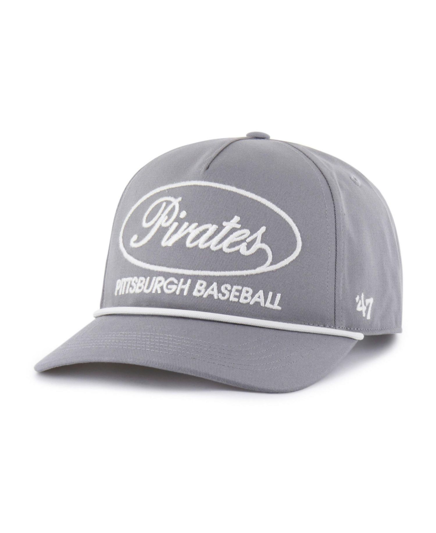 47 Brand Men's Gray Pittsburgh Pirates Foundational Hitch Adjustable Hat
