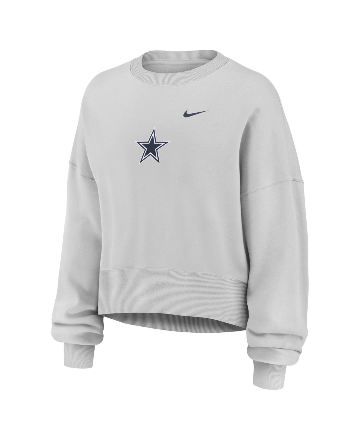 Женские толстовки Nike Gray Dallas Cowboys Oversized Primetime Phoenix Fleece — фото 2