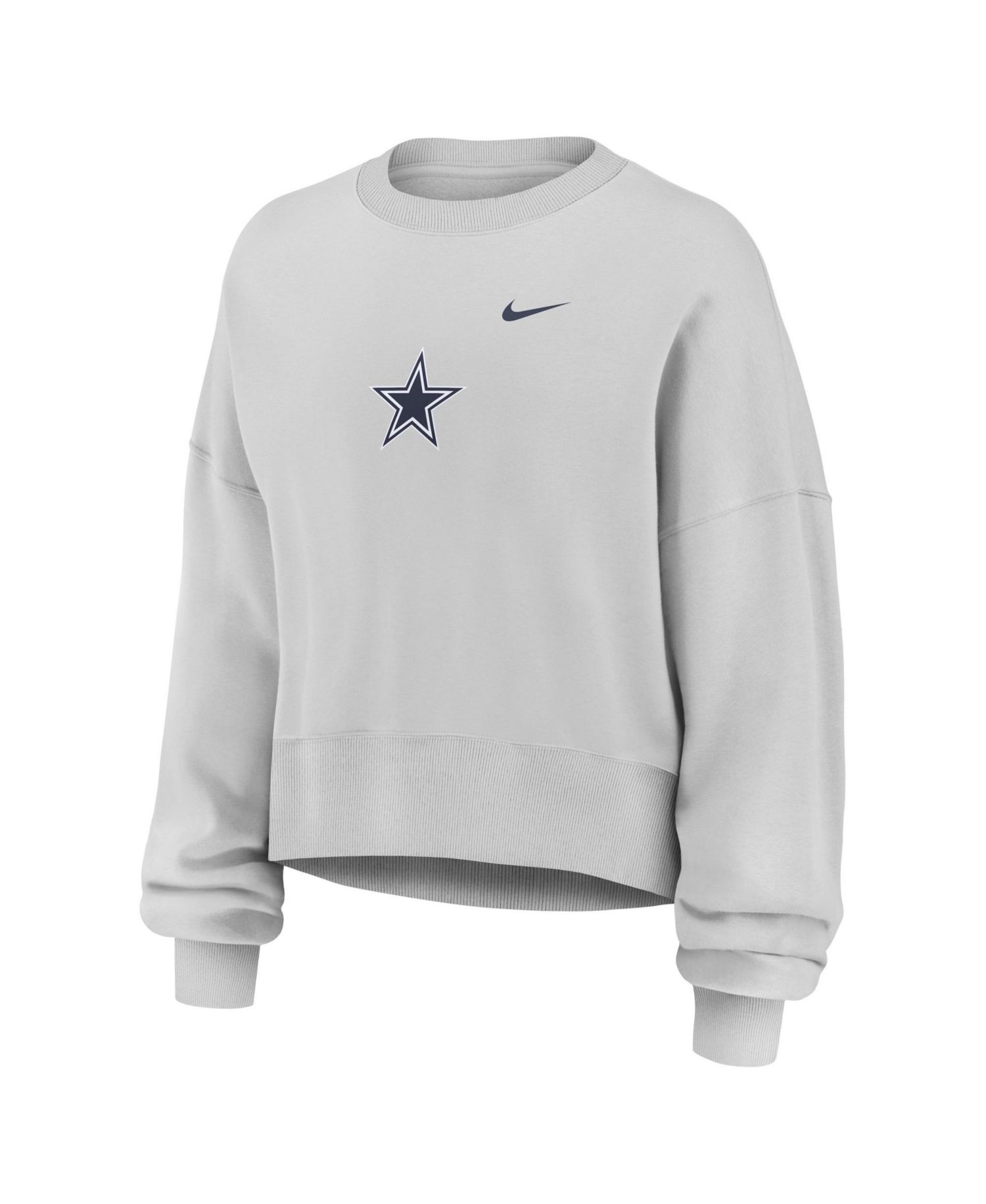 Women's Gray Dallas Cowboys Oversized Primetime Phoenix Fleece Sweatshirt