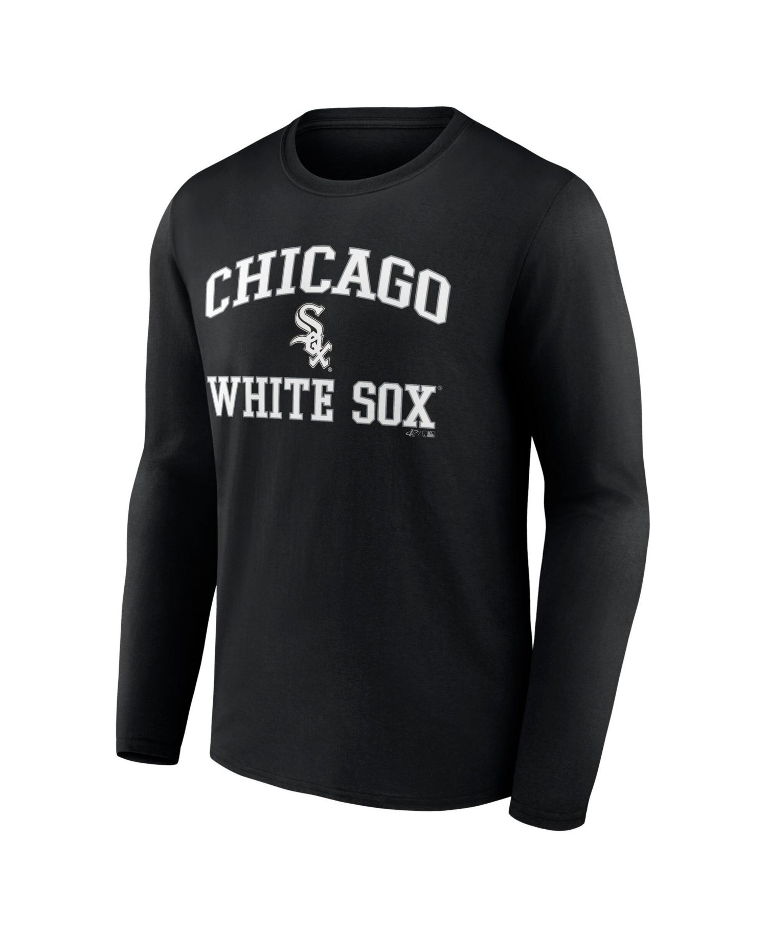 Men's Black Chicago White Sox Heart & Soul Long Sleeve T-Shirt