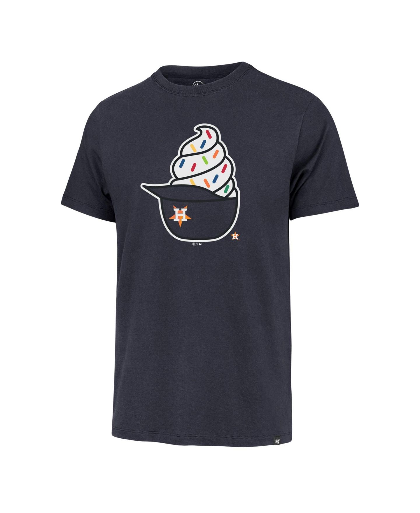 Мужская футболка '47 Brand Navy Houston Astros Ice Cream Helmet Franklin — фото 2