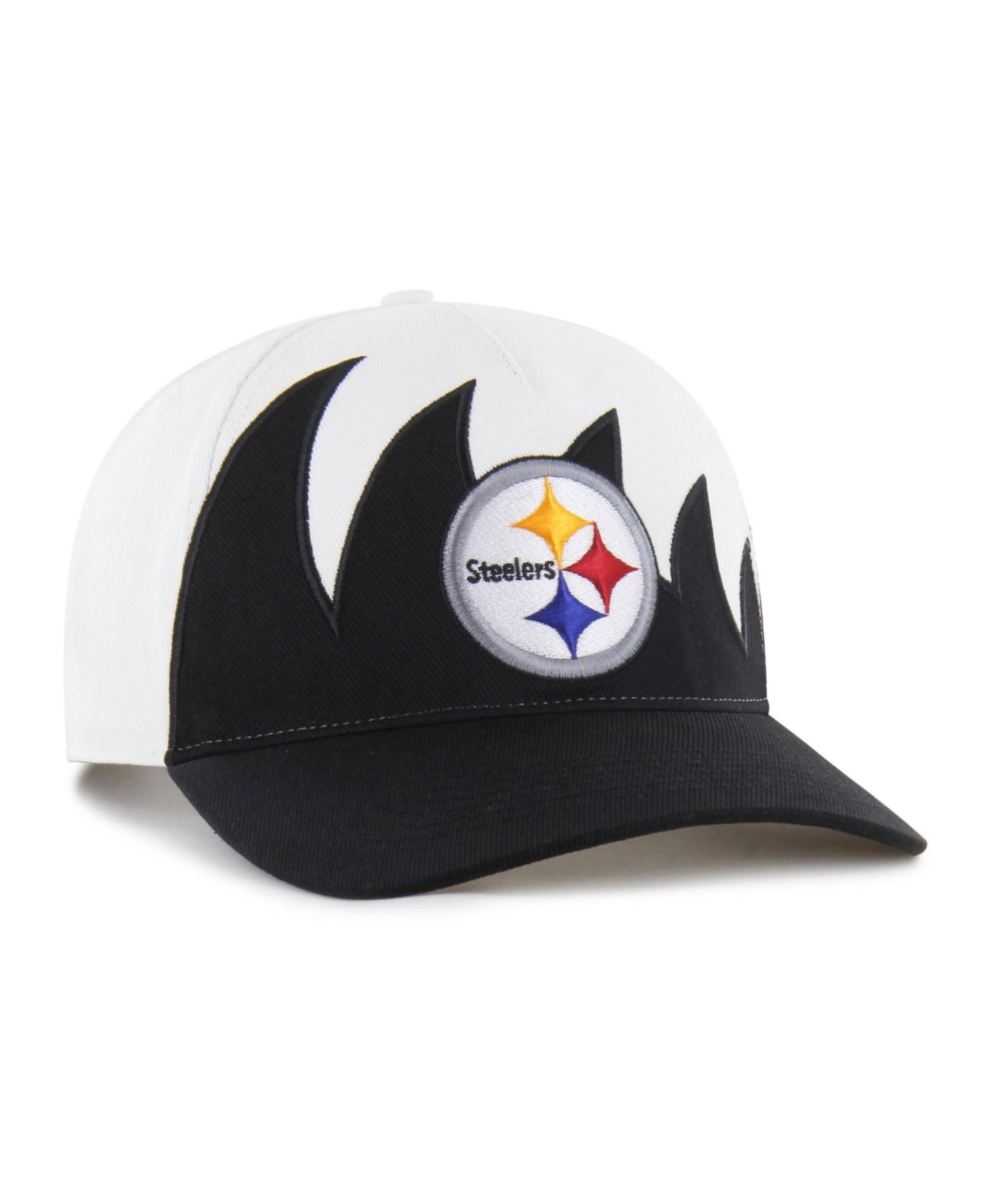47 Brand Men's White Pittsburgh Steelers Jagged Hitch Adjustable Hat