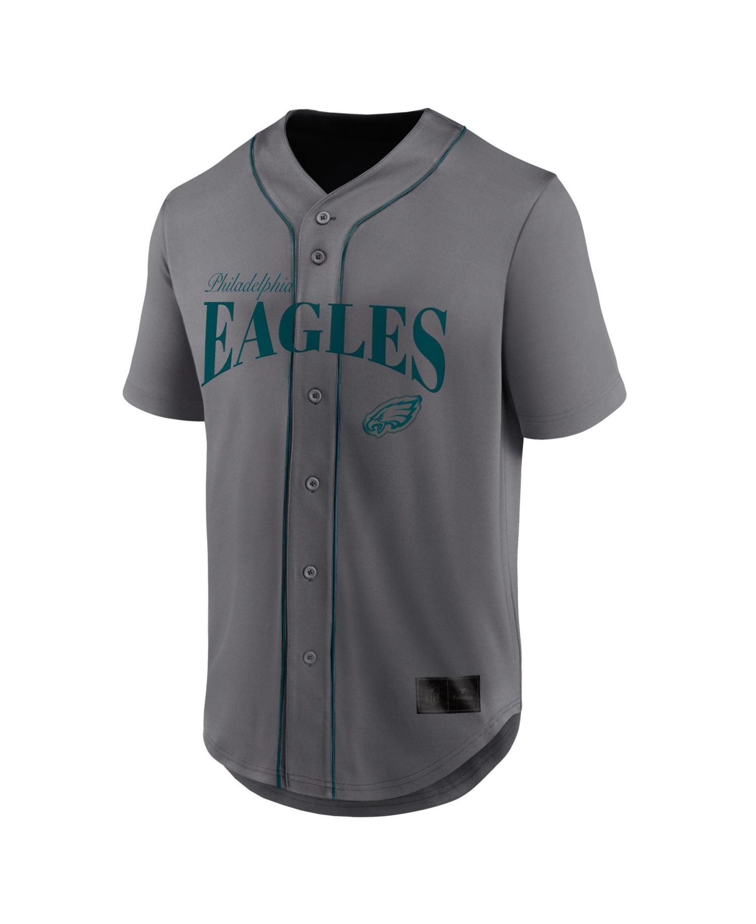 Men's Gray Philadelphia Eagles After Hours Button-Up Baseball Top