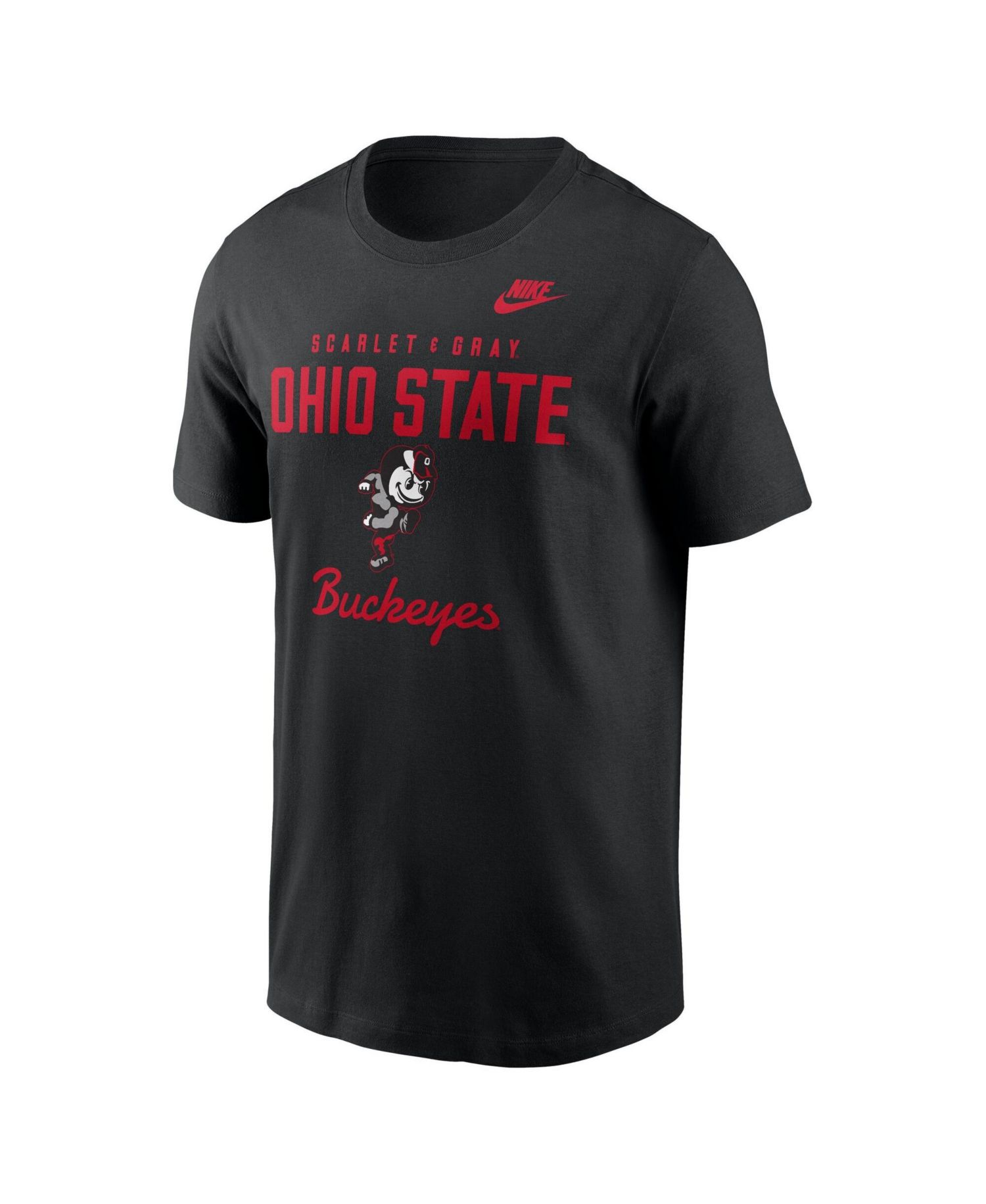 Men's Black Ohio State Buckeyes Legacy Stacked Established T-Shirt