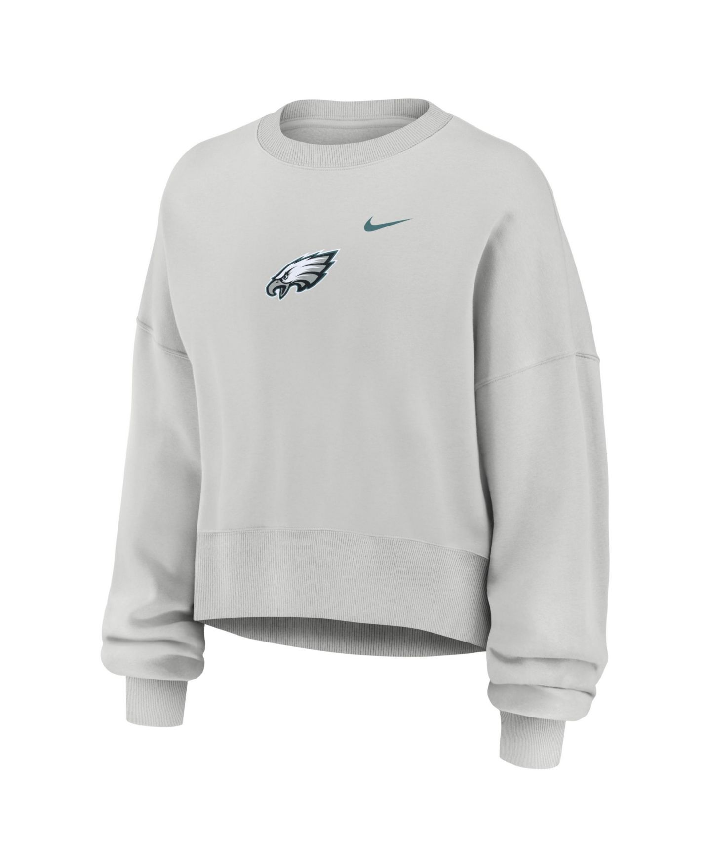 Женская толстовка Nike Gray Philadelphia Eagles Oversized Primetime Phoenix Fleece — фото 2
