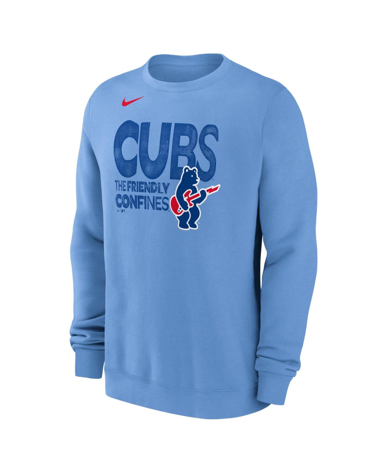 Men's Light Blue Chicago Cubs Electric Bear Sweatshirt