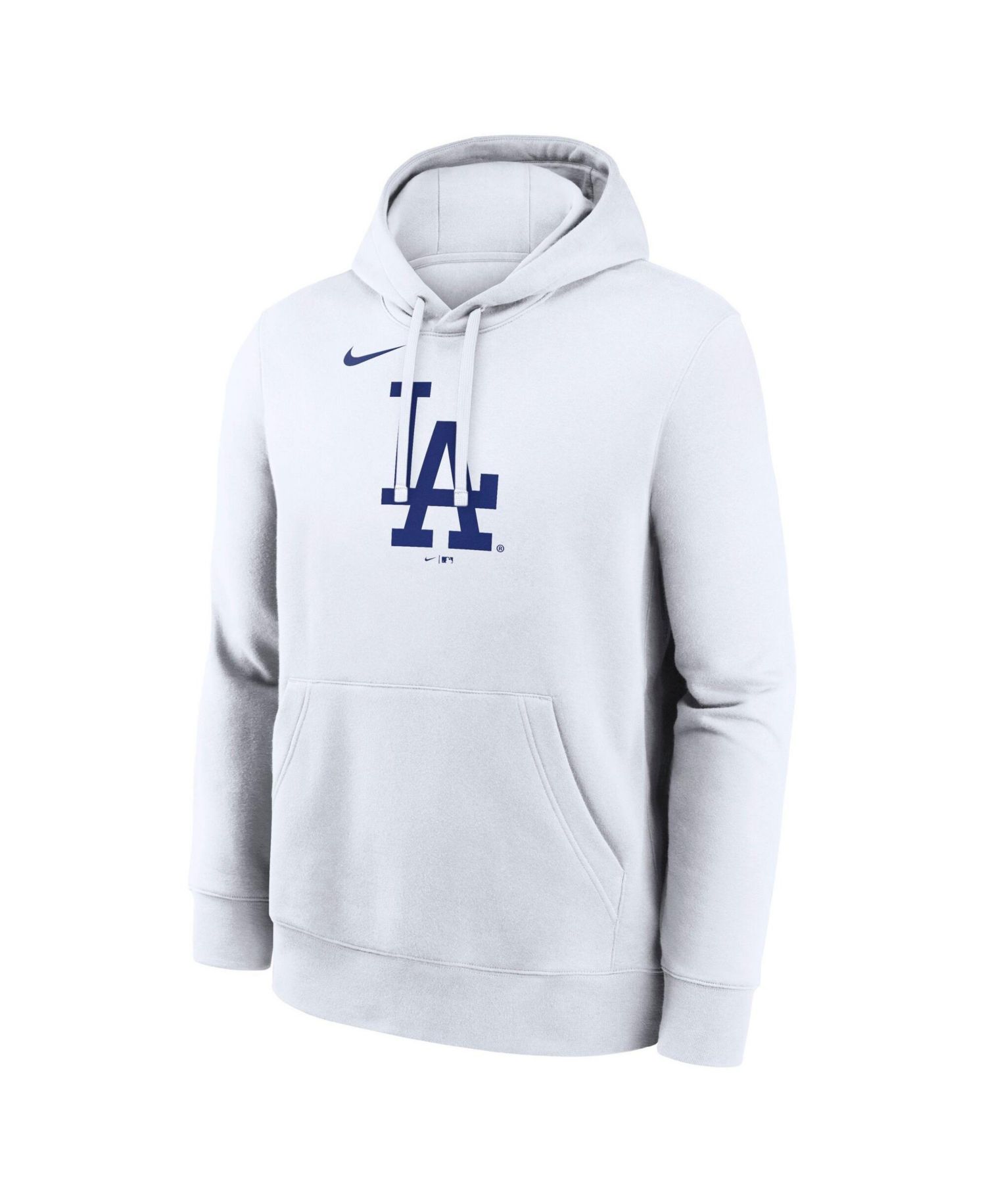 Men's White Los Angeles Dodgers Logo Club Hoodie