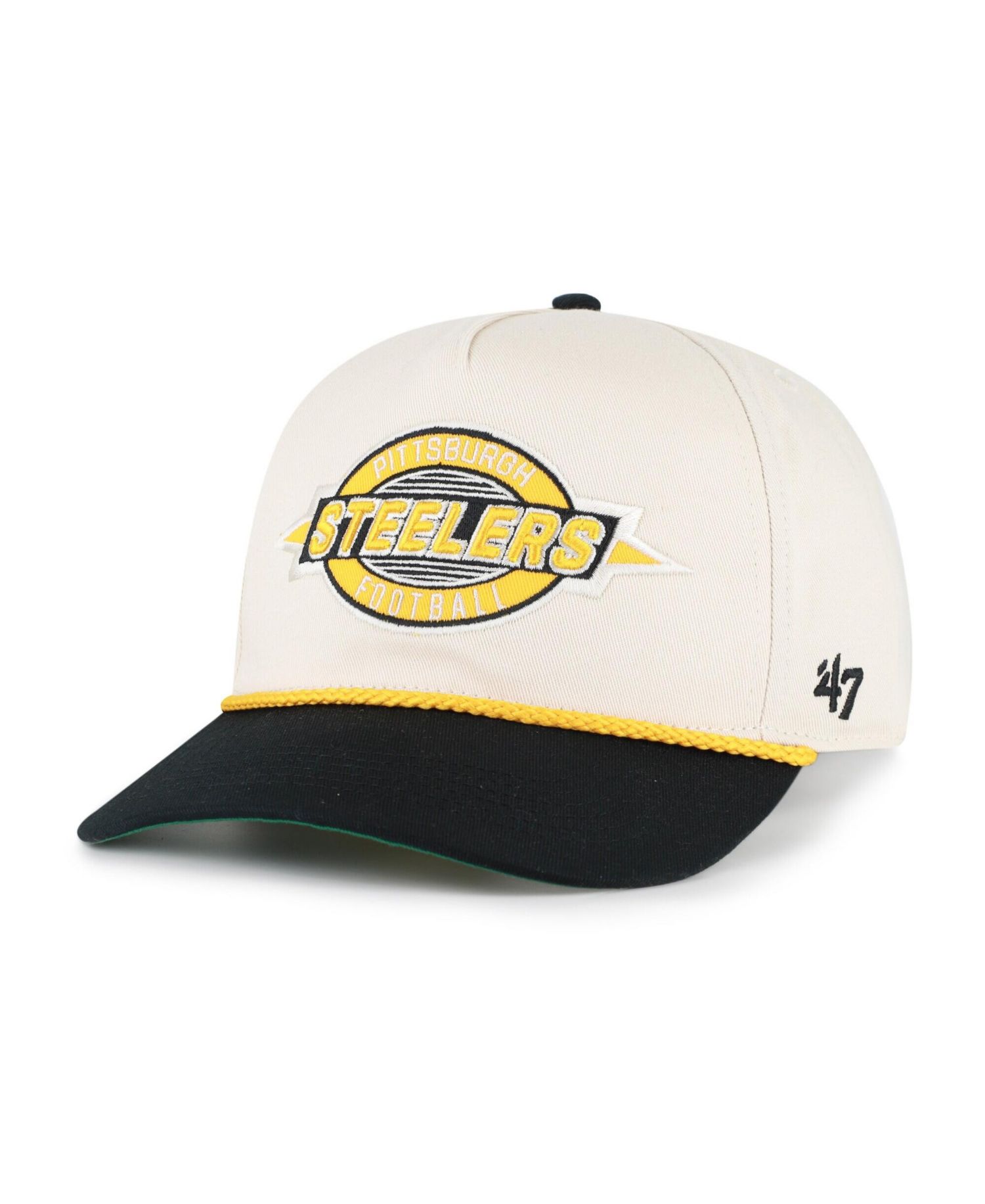 Men's Natural Pittsburgh Steelers Frame Out Two Tone Hitch Adjustable Hat