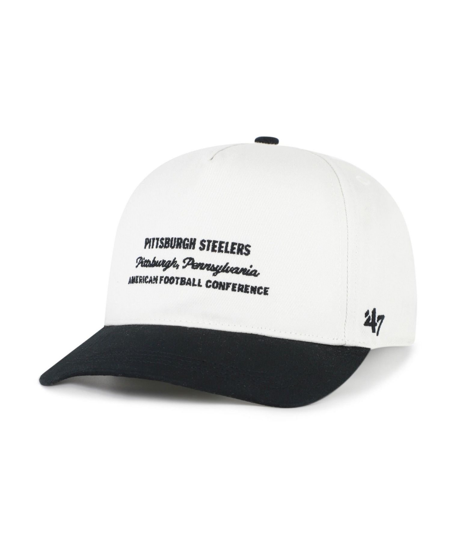 Men's White Pittsburgh Steelers Contemporary Two-Tone Hitch Adjustable Hat