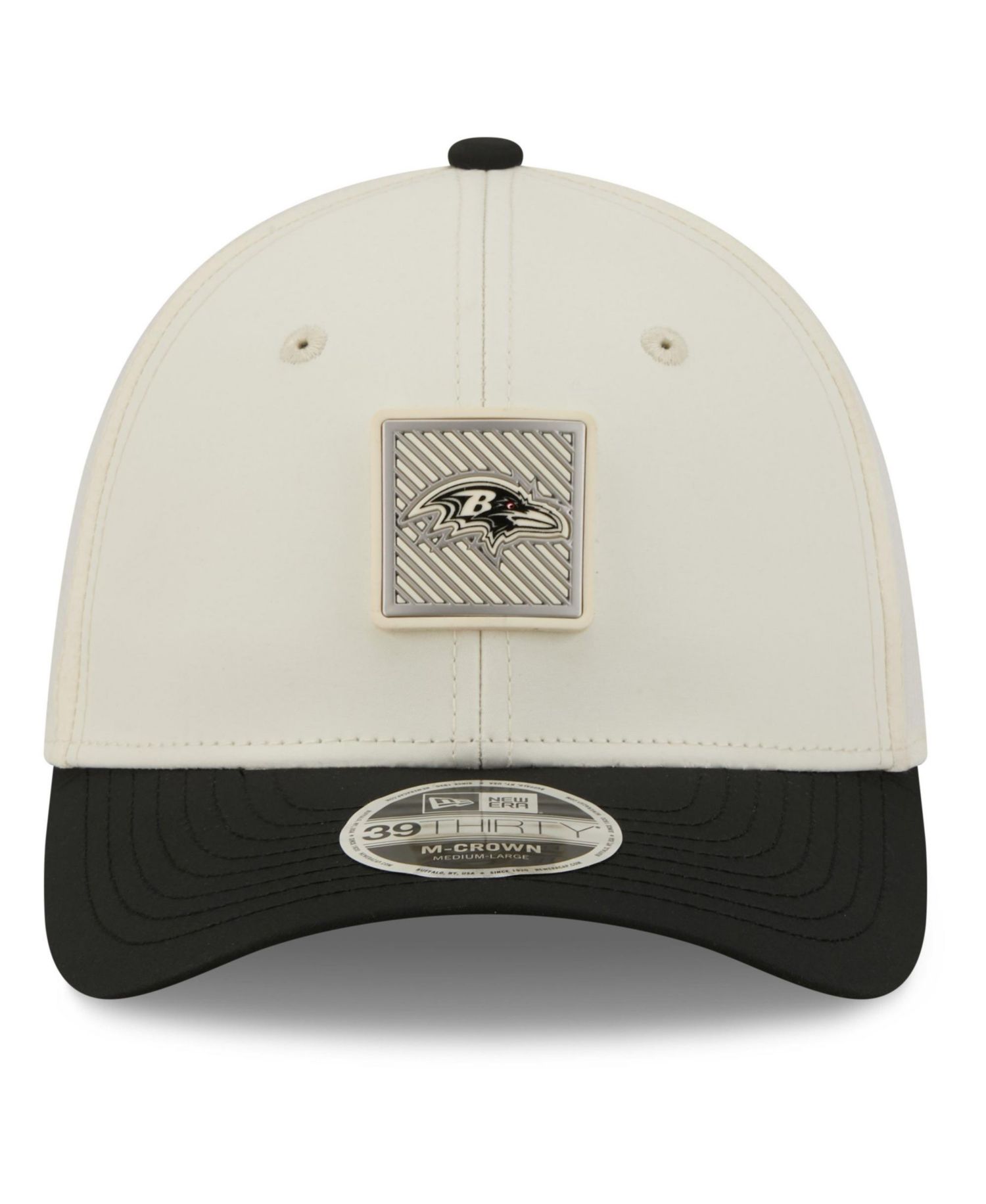 Men's Cream/Black Baltimore Ravens 2026 NFL Training Camp 39THIRTY Flex Hat