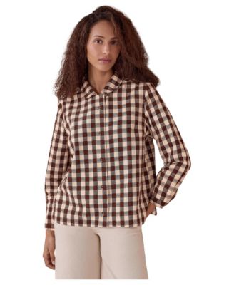 Women's Gingham Button Through Shirt