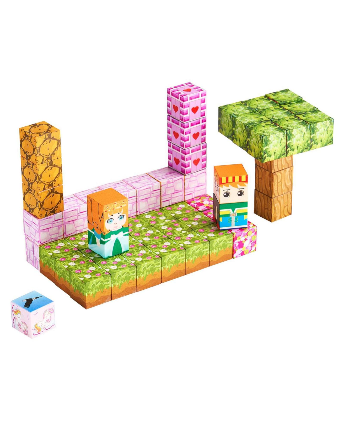 Детский конструктор HONGGE Princess Castle 100-Piece Magnetic Building Set, Ages 3+ — фото 10