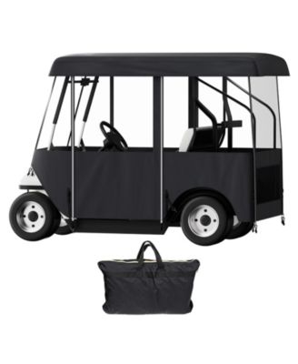 4-Person Golf Cart Driving Enclosure 86 in with Transparent Windows for EZGO Club Car and Yamaha
