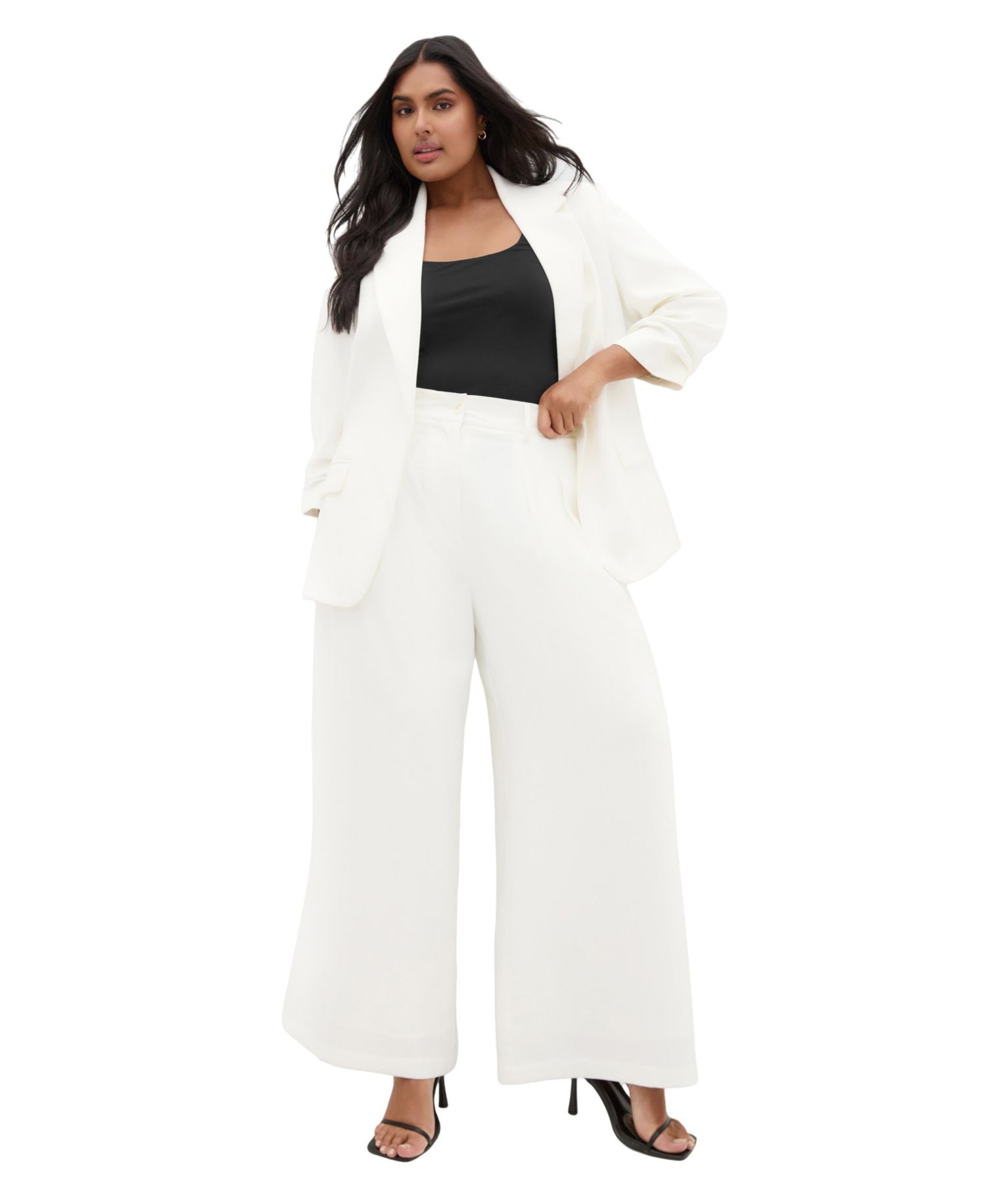 Plus Size Abbie Fully Lined Wide Leg Pant