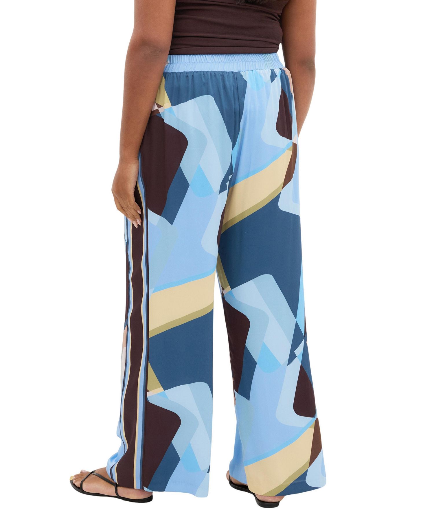 Plus Size Amaya Abstract Print Wide Leg Pant