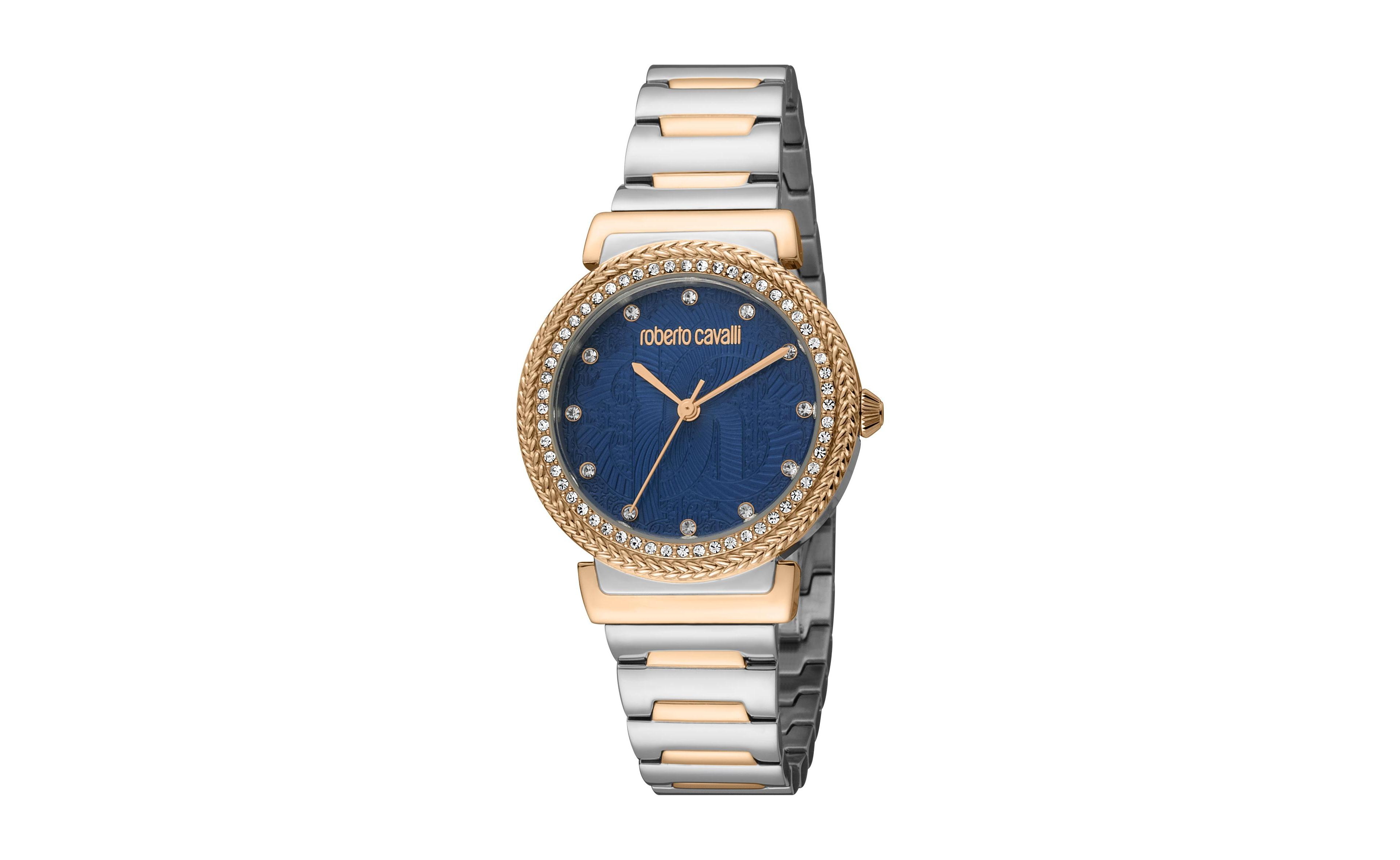 Roberto Cavalli Women's Glam Quartz Two Tone Stainless Steel Bracelet Watch