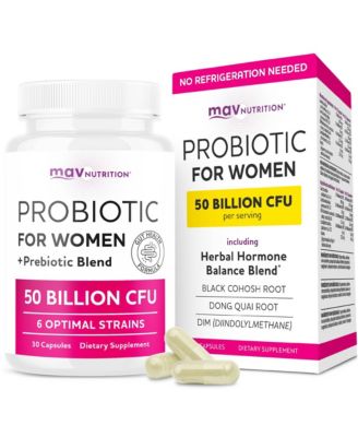 Probiotics for Women with Prebiotics and Hormone Blend, 50 Billion CFU, 30 Capsules