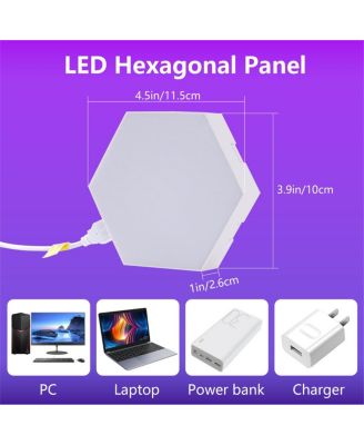 Hexagonal LED Lights -20 Pack Smart APP RGB Gaming Lights with Remote Control and Music Sync,Honeycomb Hexagon Wall Lights