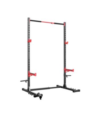 Multifunctional Power Cage Squat Rack 980 lbs with 22 Height Levels Landmine and 6 Band Pegs