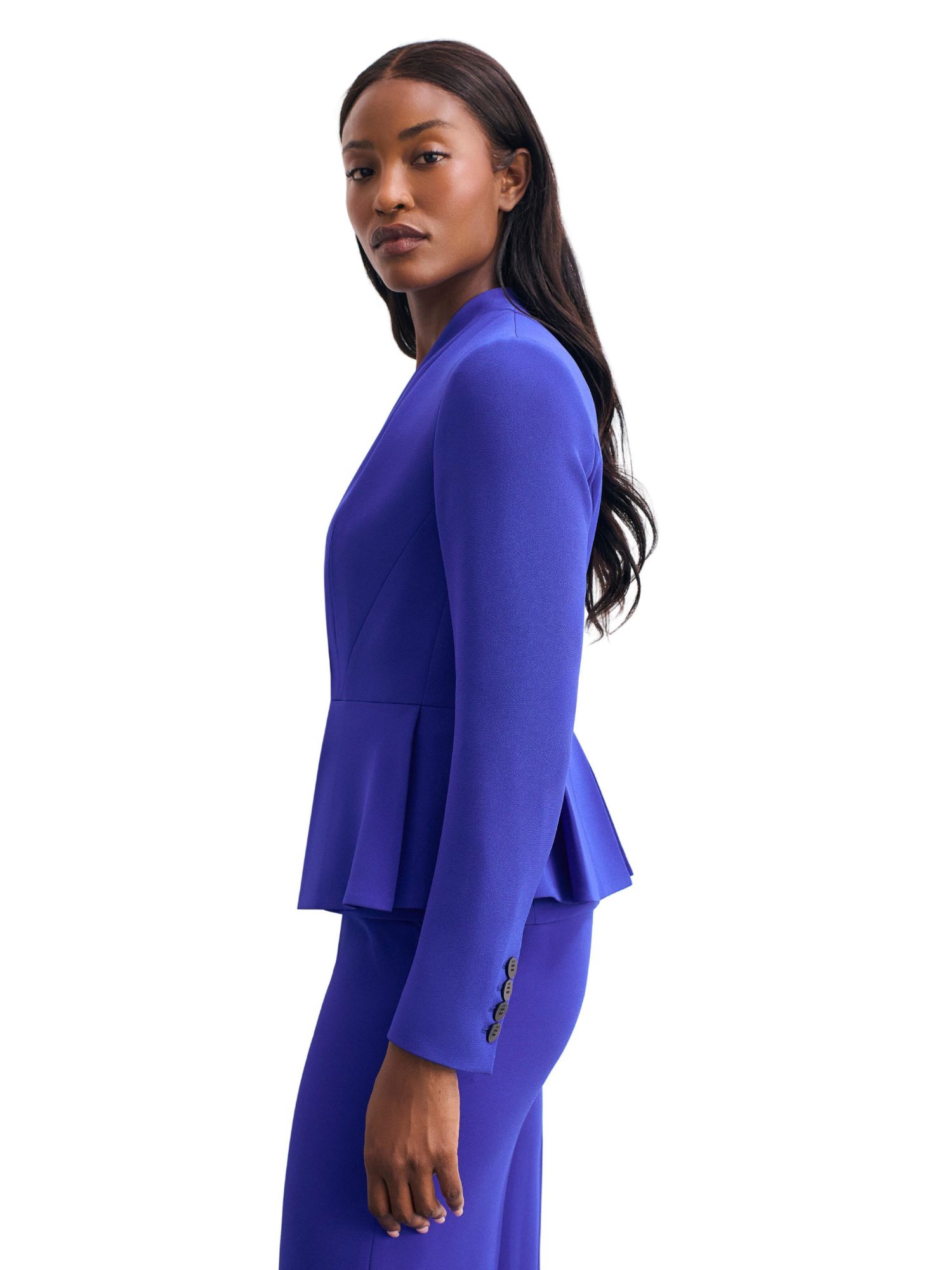 Women's Clifton Fitted Peplum Crepe Blazer