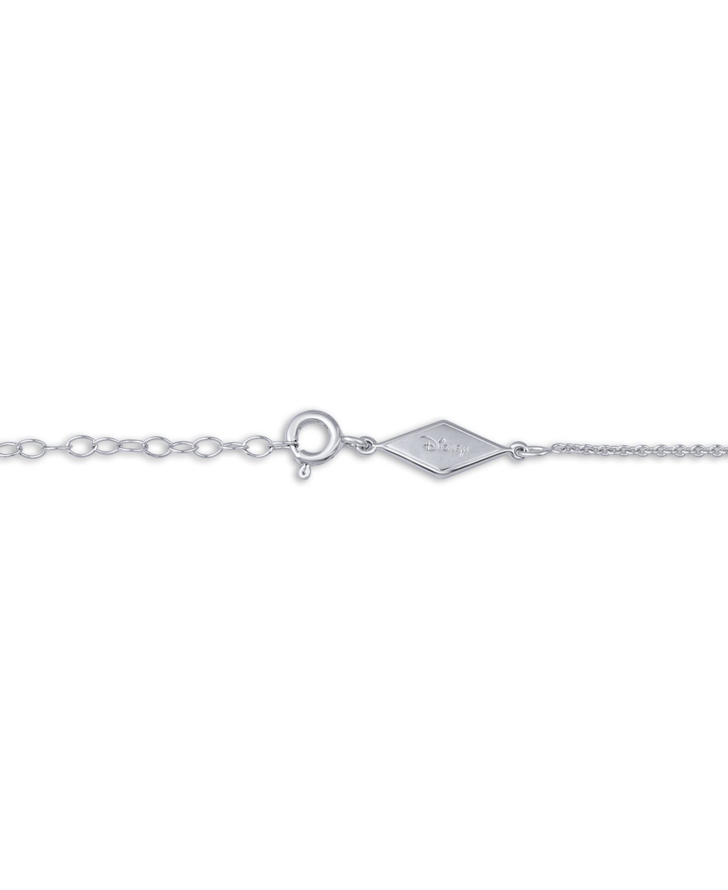 Sorcerer's Apprentice Mickey Diamond (1/20 ct. t.w.) & Blue Sapphire (0.030 ct. t.w.) Necklace in Sterling Silver