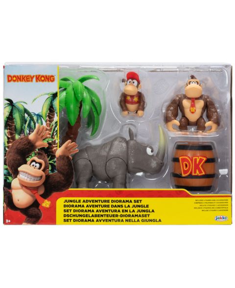 Детский игровой набор SUPER MARIO Donkey Kong Adventure Diorama 5-Piece Playset, Ages 3+