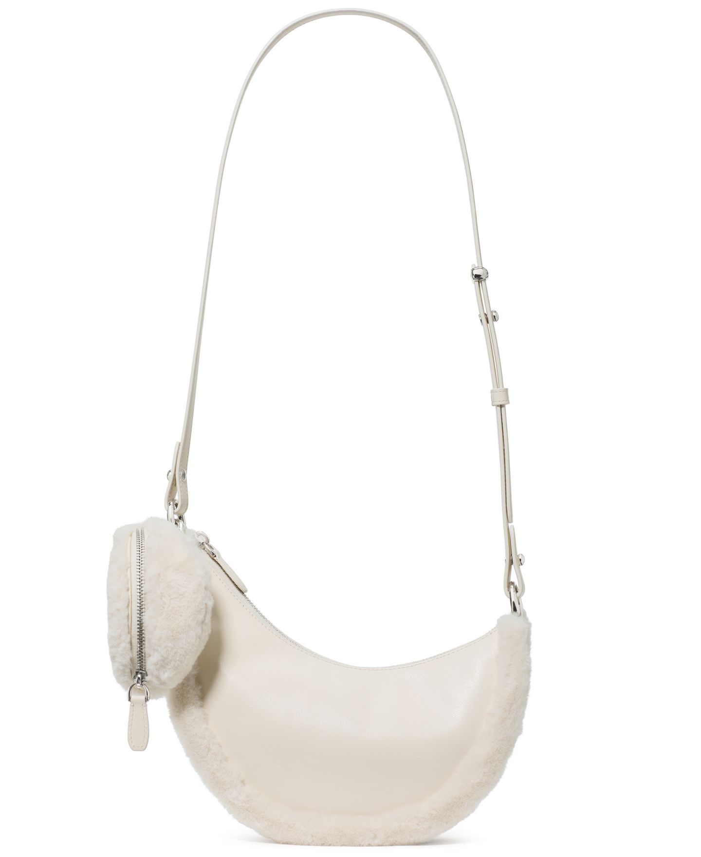 Женские сумки kate spade new york Duo Small Faux Fur Crossbody, цвет: Молоко кешью — фото 7