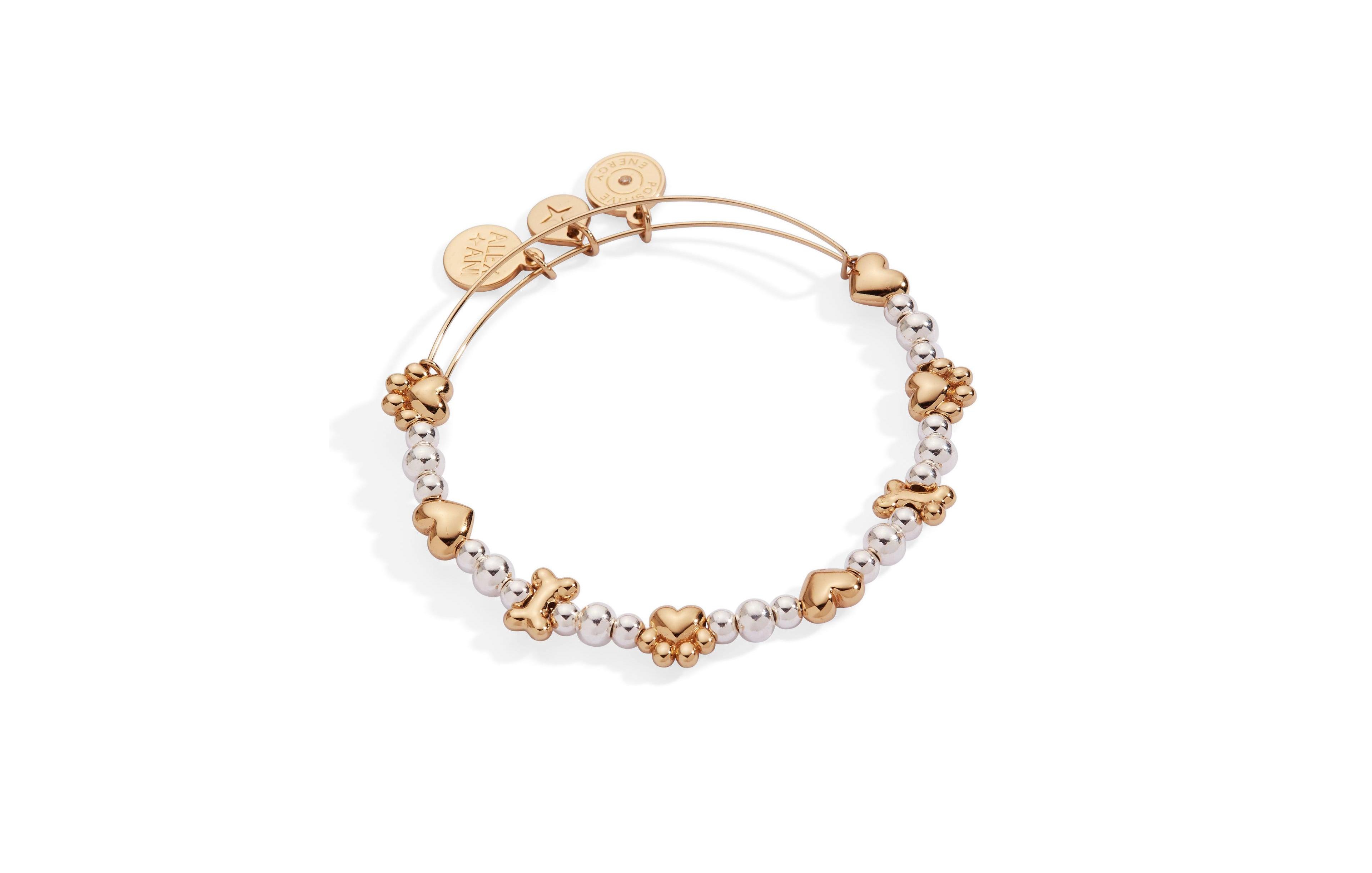 Alex and Ani Puppy Love Beaded Bangle