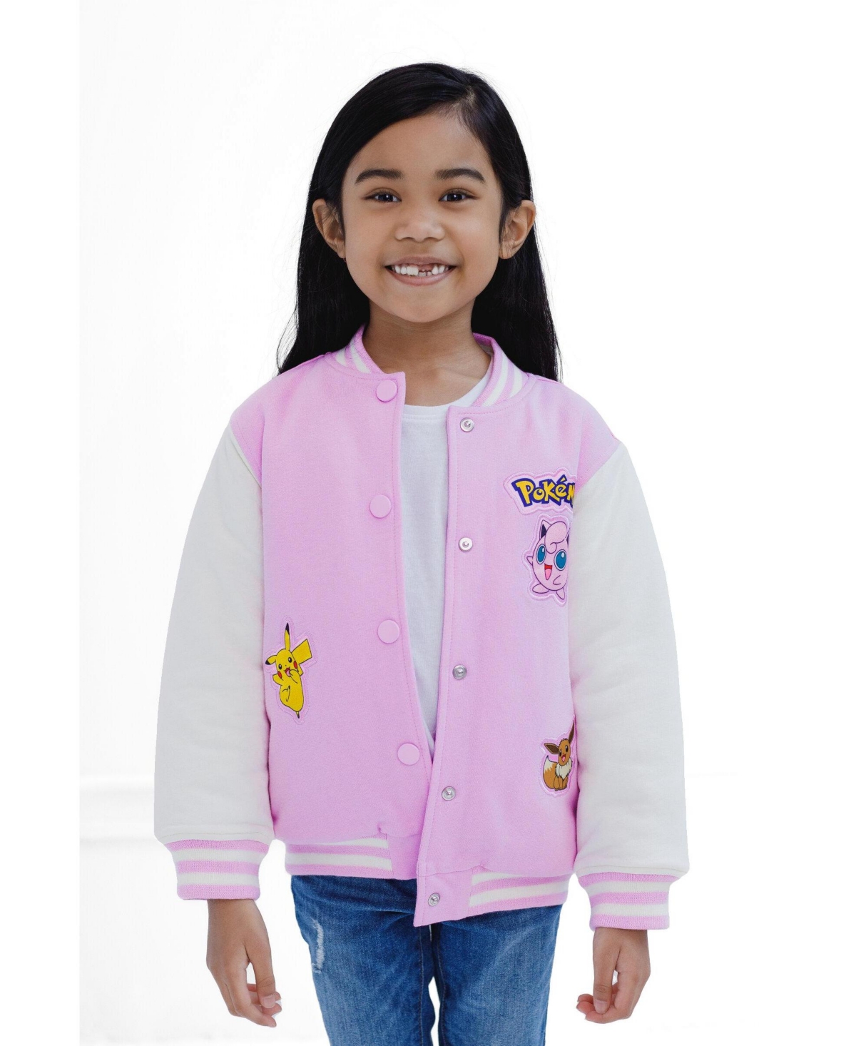 Pokemon Girls' 4-12 Varsity Bomber Jacket
