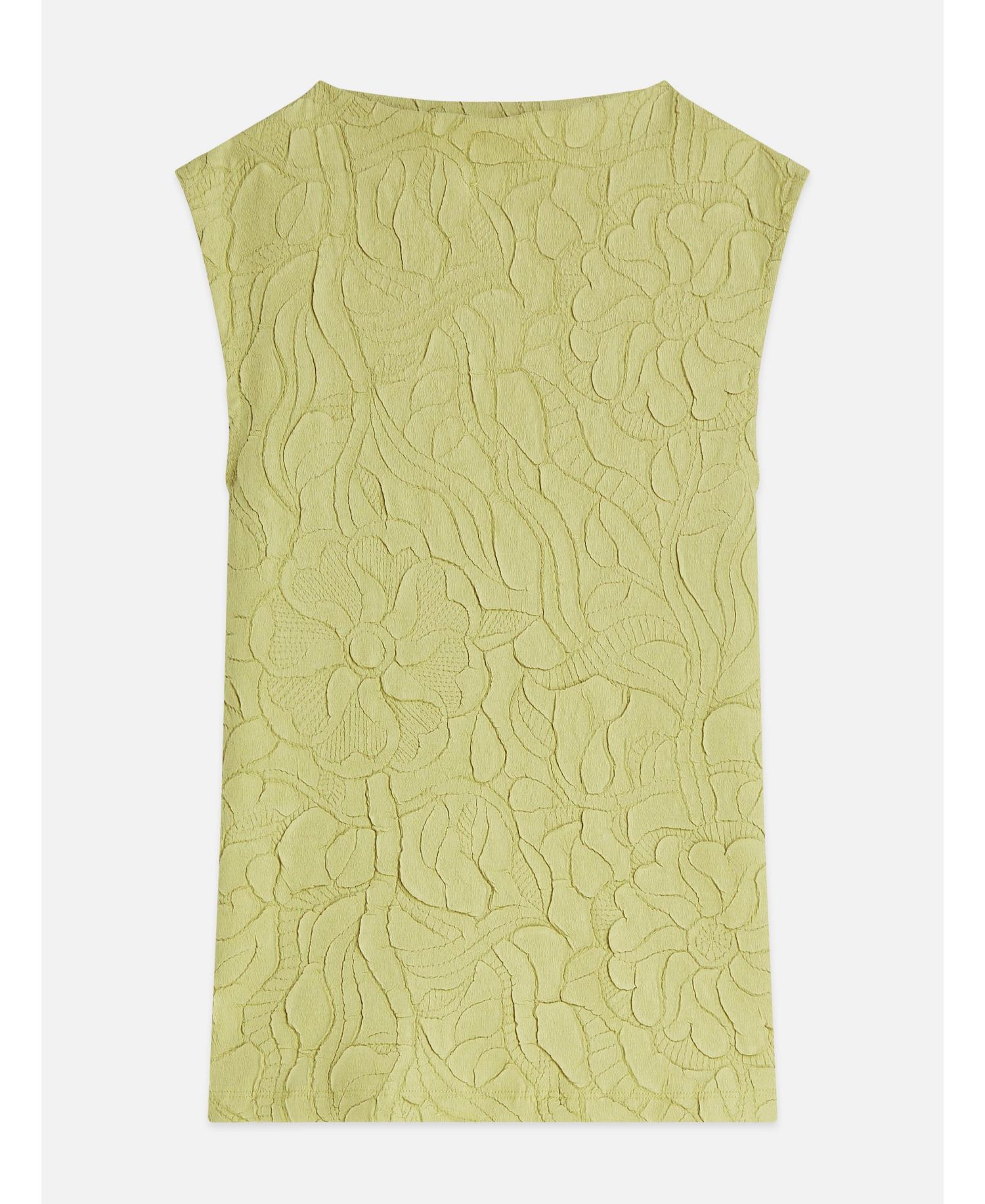 Women's Embossed Pleat Mock Neck Tank