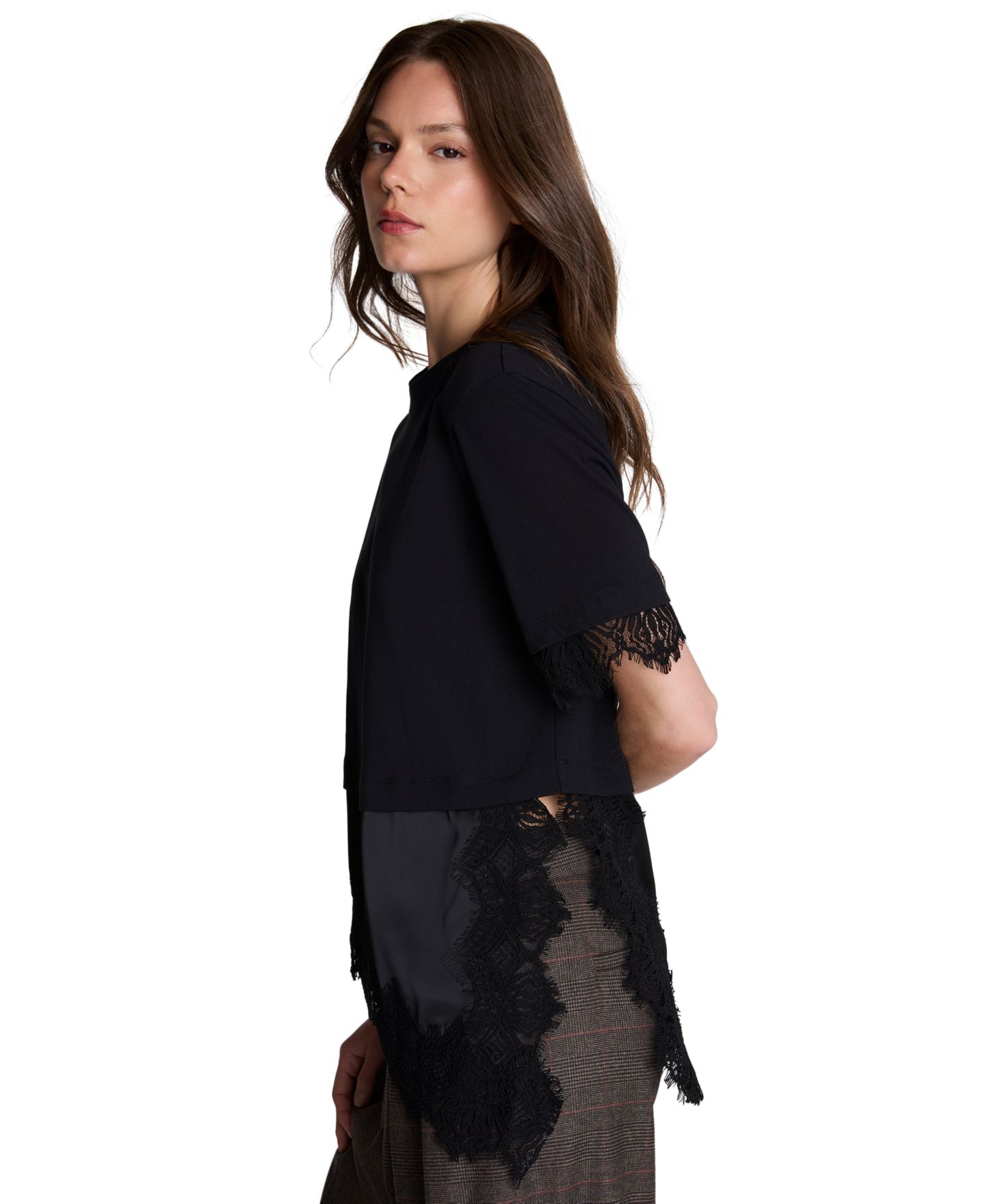 Женская футболка Kenneth Cole Combo Lace, цвет: Чёрный — фото 6