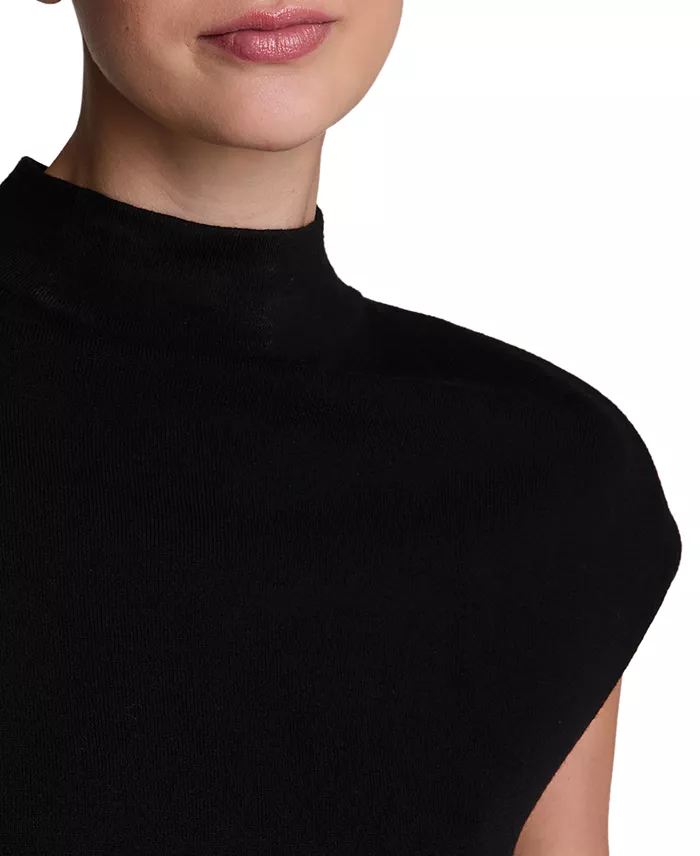 Women's Extended Shoulder Keyhole Back Mock Neck - thumbnail 5