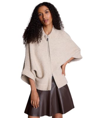Women's Elbow Sleeve Doleman Zip-Up Cardigan