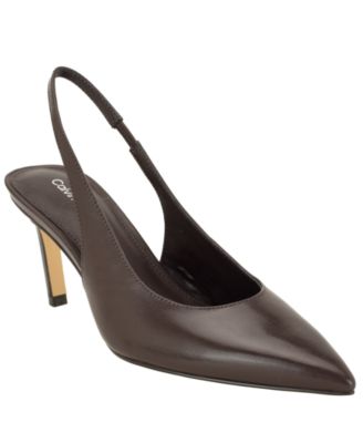 Women's Biancya Leather Pointed Toe Slingback Pumps