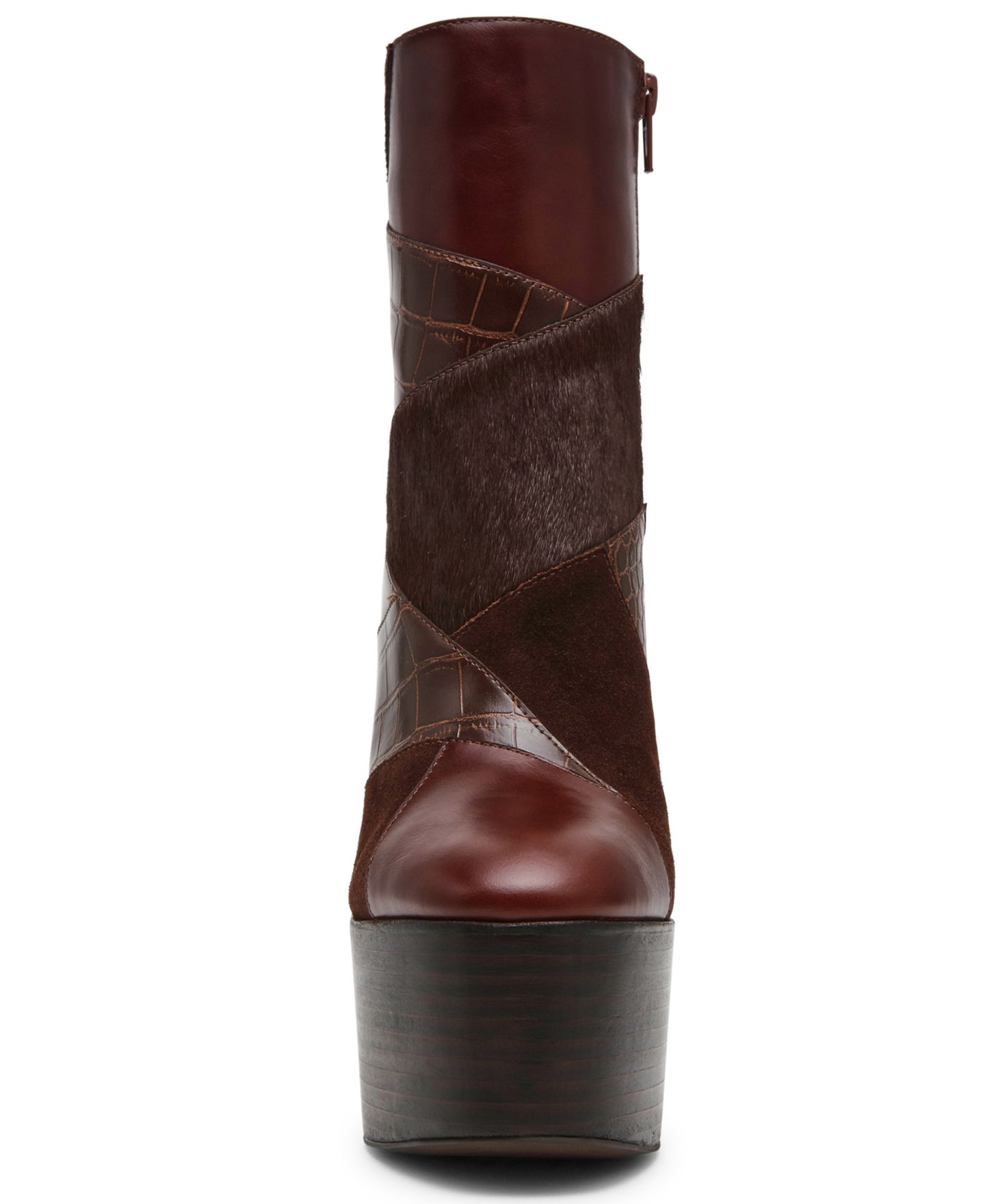 Женские ботинки Steve Madden Semona High Platform Dress Booties, цвет: Коричневый разноцветный — фото 6