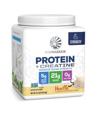 Warrior Blend Protein Powder with Creatine Monohydrate, Vanilla Flavor, 10 Servings