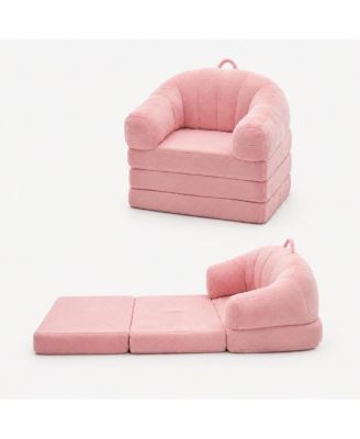 Folding Sofa Bed, Convertible Sleeper Chair, 2 in 1 Foldable Couch with Handle, Floor Sofa with U Shaped Arms, No Assembly Required, for Apartment