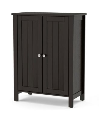 2-Door Bathroom Floor Storage Cabinet Space Saver Organizer
